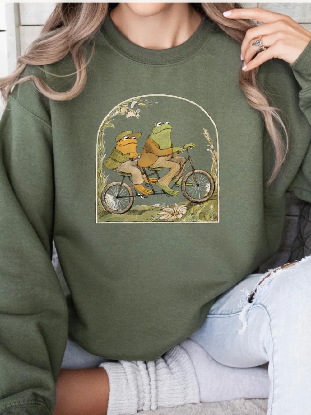 Oversized Frog and Toad Sweatshirt, XL, Excellent Condition